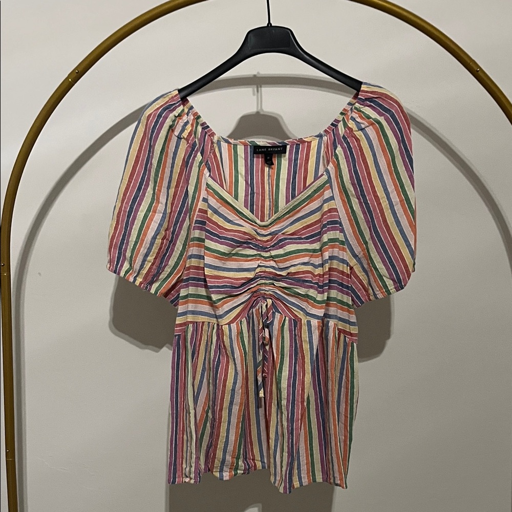 Lane Bryant Multicolor Striped Blouse